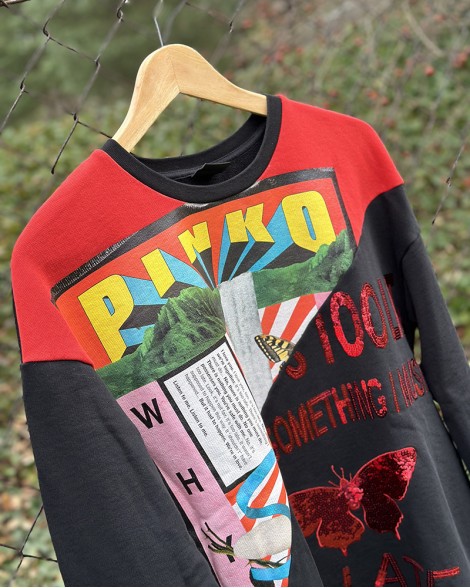Mikina dámská Pinko s barevným potiskem